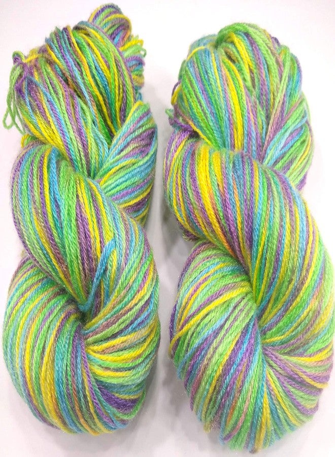 Oswal Knitting Yarn Wool Multi Purple Green Yellow Blue 400gm. Woolen Crochet Yarn Thread. Wool Yarn for Knitting. Woolen Thread.